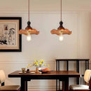 Axyaa Vintage Wood and Glass Chandelier - High-End Bedside Lamp for Bar & Restaurant