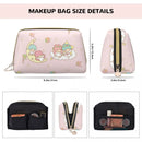 Axyaa Little Twin Stars Makeup Bag - Large Capacity Toiletry Storage Case