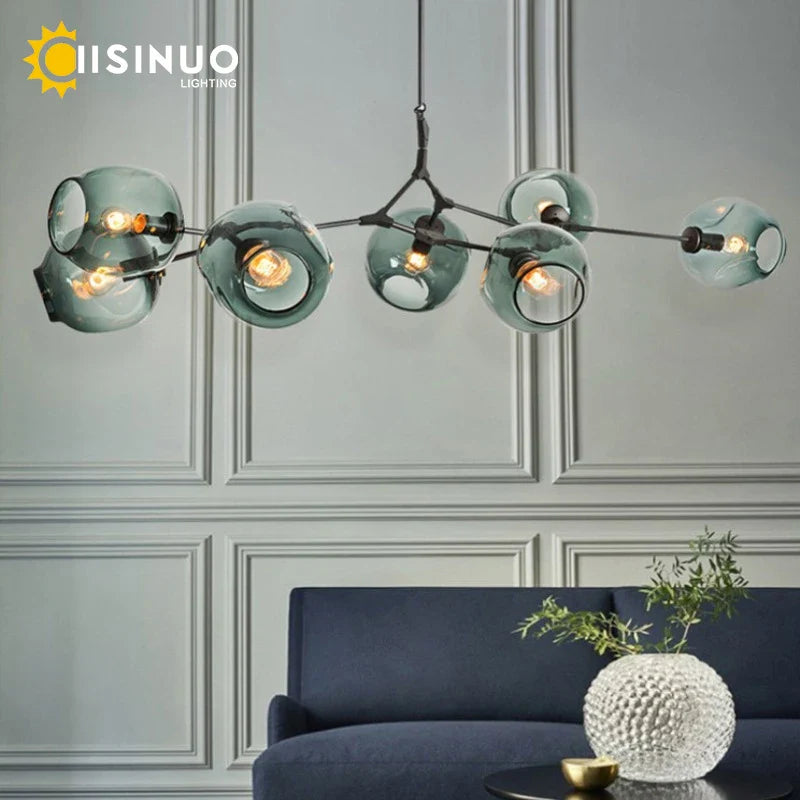 Axyaa Nordic Luxury Glass Chandelier for Living Room Bedroom Villa