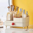 Axyaa 360 Rotating Makeup Organizer & Brush Holder - Large Capacity Vanity Storage