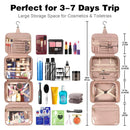 Axyaa Hangable Waterproof Makeup Bag, Travel Cosmetic Pouch