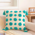 Axyaa Bohemian Chenille Throw Pillowcase with Tufted Tassels