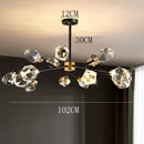 Axyaa Luxury Crystal Chandelier for Living Room and Bedroom, Indoor Ceiling Light