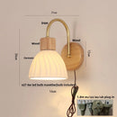 Axyaa White Glass LED Wall Lights | Modern Iron Stair Light with Pull Chain Switch