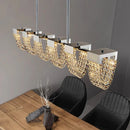 Axyaa Modern Crystal Pendant Chandelier for Living and Dining Room Lighting