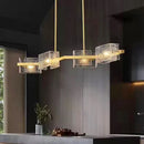 Axyaa Glass Pendant Light: Modern Home Decor Chandeliers for Living & Dining Rooms