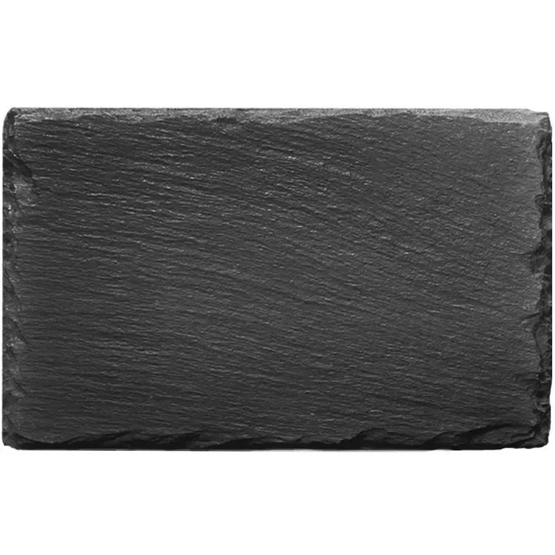 Axya Slate Stone Square Dish for Sushi, Steak, BBQ, Pizza - 16 Word Limit