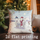 Axyaa Christmas Sheep & Santa Cushion Covers for Sofa, Bedroom & Car
