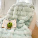 Axyaa Long Fur Rabbit Plush Blanket
