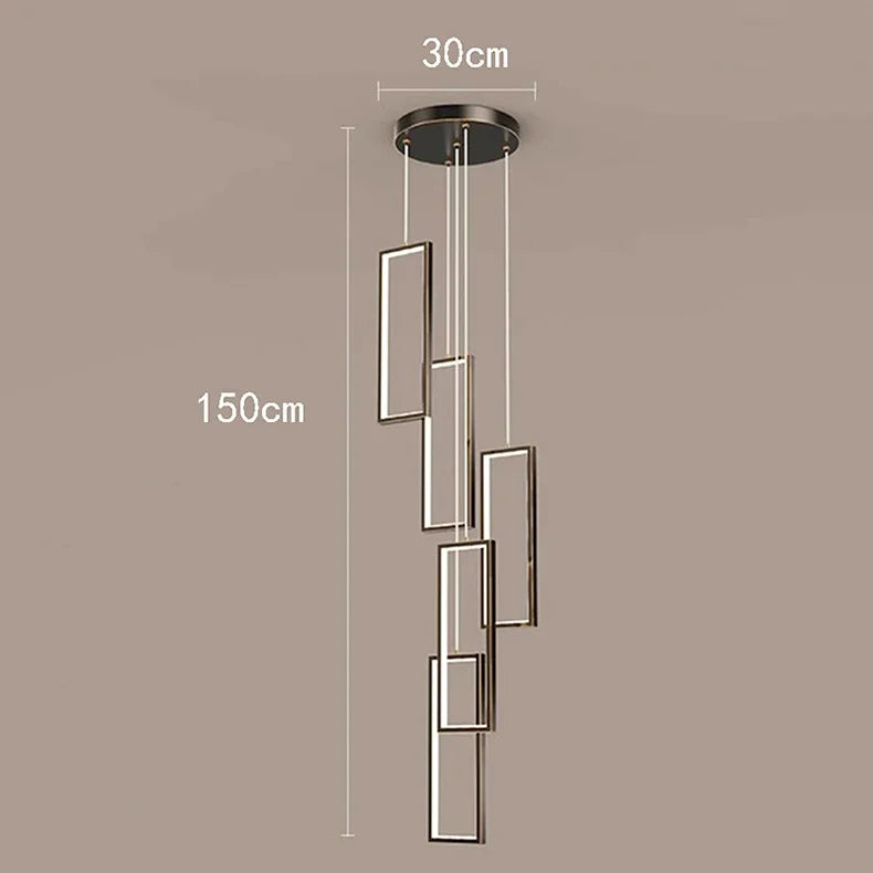 Axyaa Nordic Stair Chandelier Ceiling Light for Living and Dining Room