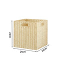 Axyaa Foldable Woven Storage Basket - Organize Clothes, Sundries, and Decor