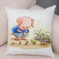 Axyaa Cartoon Pig Cushion Cover 45x45cm Super Soft Short Plush Pillowcase