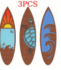 Axyaa Beach Surfboard Wall Hanging Decor Set | Summer Hawaiian Room Aesthetics