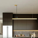 Axyaa Gold Long LED Strip Chandelier for Home and Office Décor