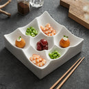 Axyaa Exquisite Small Ceramic Snack Platter Set for High-End Dining