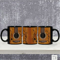 Axyaa Guitar Music Black Coffee Mug - 330ML