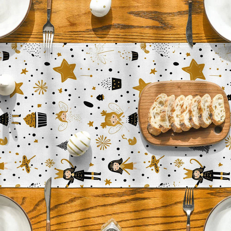 Axyaa Polka Dot Table Runner for Kitchen, Dining & Party Decor