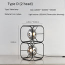 Axyaa Nordic Iron Glass Chandelier Industrial Style Simple Square Living Room Light