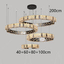 Axyaa Crystal Chandelier Dining Room Pendant Lamp Luxury Ceiling Light