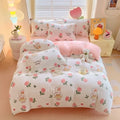Axyaa Rainbow Dual-color Flannel Duvet Cover - Soft & Cozy Winter Bedding