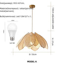 Nordic Wabi Sabi Chandelier Petal Pendant Light by Axyaa