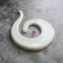 Axyaa Pure White Ceramic Dessert Appetizer Plate - Creative & Special-shaped Tableware