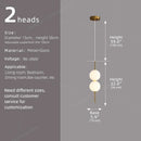Axyaa Nordic Round Pendant Light for Bedroom, Modern & Simple Design for Restaurant and Bar Counter.
