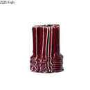 Axyaa Wrinkled Ceramic Vase with Artificial Flowers for Stylish Room Decor