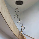 Axyaa LED Villa Duplex Chandelier - Minimalist Style Small Pendant Light