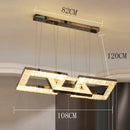 Axyaa Crystal Chandelier, Luxury Pendant Light for Living and Dining Room