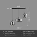 Axyaa Italian Glass Chandelier Modern Minimalist Design Hanging Light for Restaurant, Bar, Bedroom