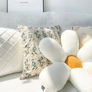 Axyaa Embroidered Floral Pillow Case - Light Luxury Decor Home Square Cushion Cover