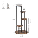 Axyaa 4-Tier Tall Wood Plant Stand for Indoor Multiple Potted Plants