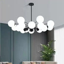 Axyaa Lustrous Glass Chandelier: Elegant Indoor Ceiling Light for Living & Dining Room