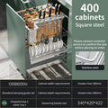 Axyaa Condiments Pull Basket - Aluminum Alloy Cabinet Organizer & Knife Holder