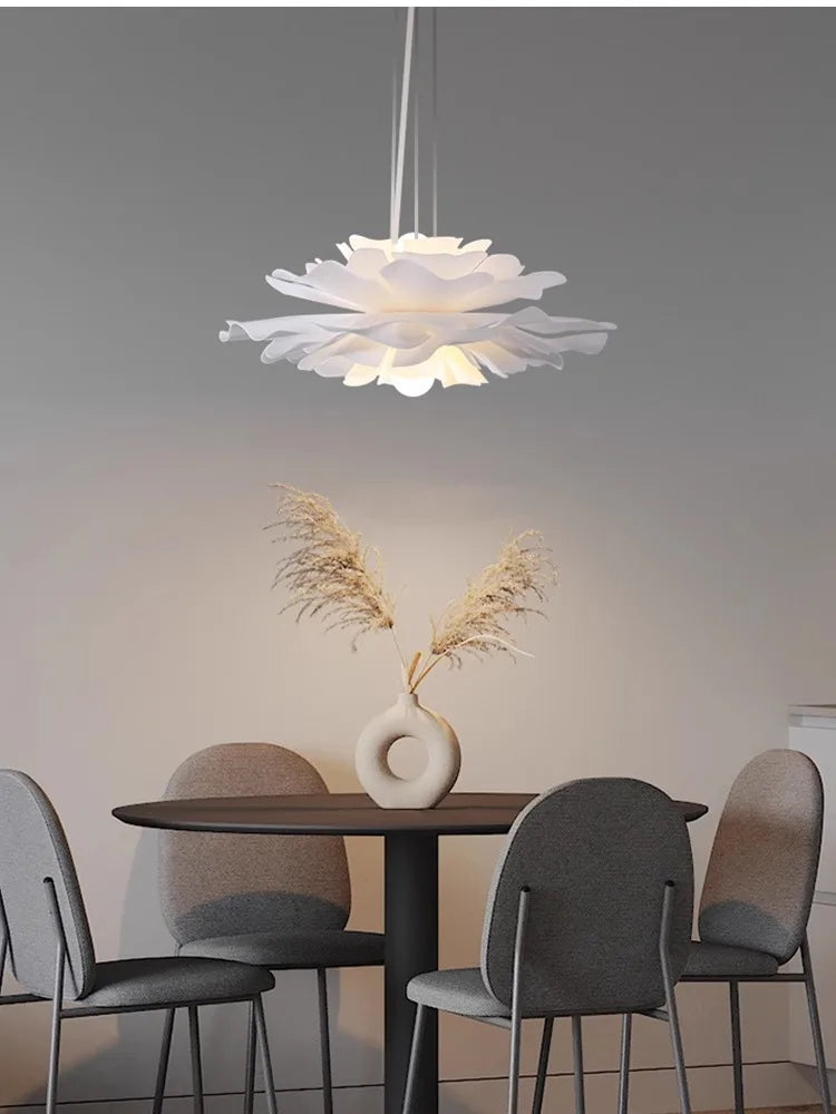 Axyaa Nordic Modern Acrylic Flower Chandelier for Living Dining Room Kitchen Bedroom