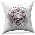 Axyaa Animal Print Pillowcase in Peach Skin Fabric - Modern Simple Cartoon Design