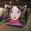 Axyaa Anime Pillow Cover by Chisato Tatumi for Sofa Room Decor and Wedding Gift