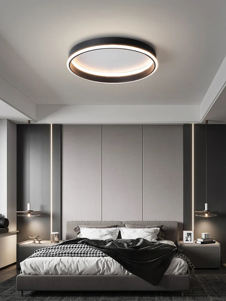 Axyaa Nordic LED Square Ceiling Lamp Modern Minimalist Master Bedroom Lighting