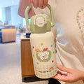 Axyaa Kids Stainless Steel Insulated Thermos Bottle with Double Drinking Straw