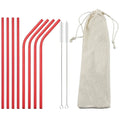 Axyaa Stainless Steel Reusable Drinking Straw Set - Eco-Friendly Bar Accessory