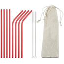 Axyaa Stainless Steel Reusable Drinking Straw Set - Eco-Friendly Bar Accessory