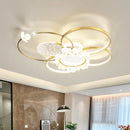 Axyaa Luxury Petals Crystal Chandelier for Living Room, Bedroom, and Restaurant