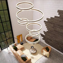 Axyaa Modern Light Luxury Staircase Pendant Lights for Living Room and Indoor Lighting