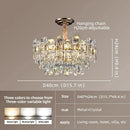 Axyaa Modern Crystal Chandelier Pendant Lighting for Dining Room and Living Room