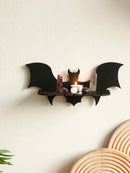 Gothic Bat Wall Decor Black Shelf Crystal Holder Home Display Axyaa Brand