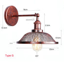 Axyaa Rust Colored Retro Wall Lamp for Bedroom, Living Room, Hotel & Dining Room