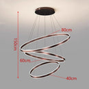 Axyaa Modern Stair Chandelier Pendant LED Ceiling Light for Living Room