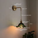 Axyaa Nordic LED Wall Sconce Glass Copper Light for Home Decor & Living Room