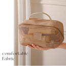 Axyaa Mesh Pillow Beauty Bag: Large Capacity Cosmetic Organizer with Partitions